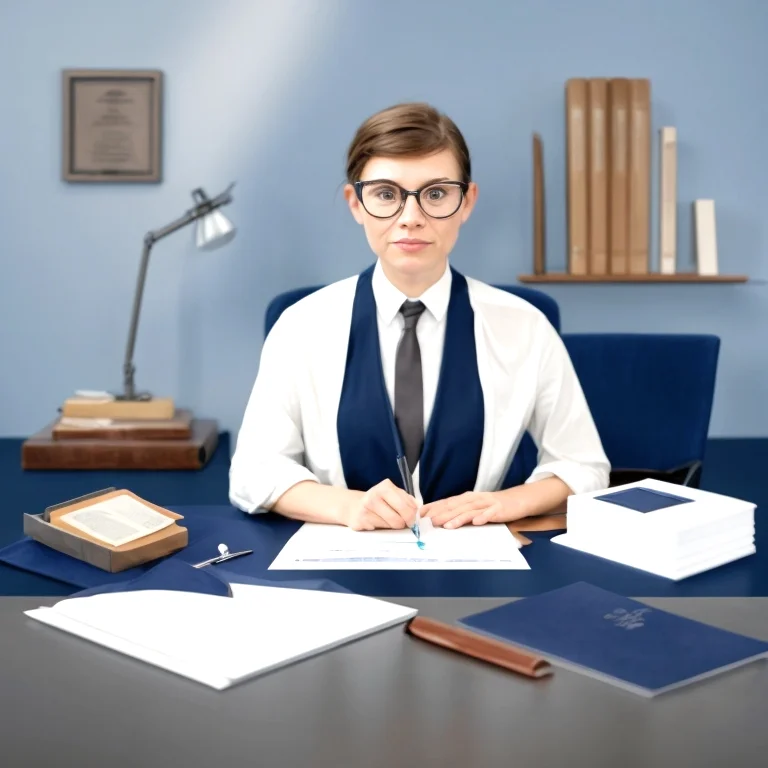 Veridia notary consultation at office desk